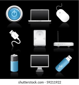 computer premium icons on black