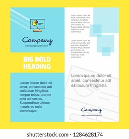 Computer presentation Company Brochure Title Page Design. Company profile, annual report, presentations, leaflet Vector Background
