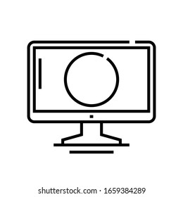 Icono de línea de precio del equipo, signo de concepto, ilustración de vector de esquema, símbolo lineal.