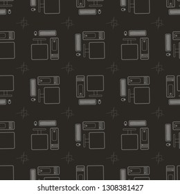 computer print. desktop pc vector seamless pattern
