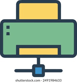 Computer Printer icon symbol vector image illustration EPS 10