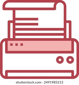 Computer Printer icon symbol vector image illustration EPS 10