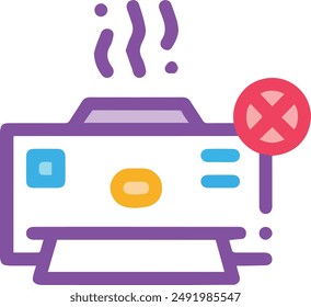 Computer Printer icon symbol vector image illustration EPS 10