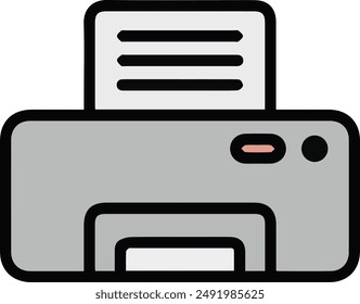 Computer Printer icon symbol vector image illustration EPS 10