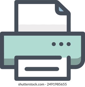 Computer Printer icon symbol vector image illustration EPS 10