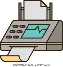 Computer Printer icon symbol vector image illustration EPS 10