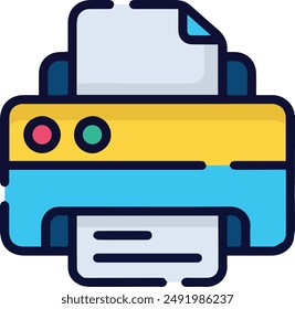 Computer Printer icon symbol vector image illustration EPS 10