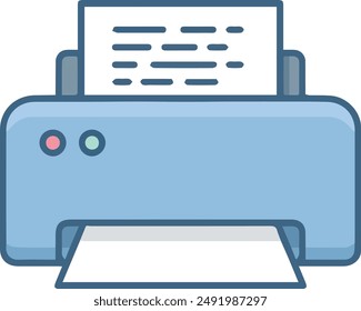 Computer Printer icon symbol vector image illustration EPS 10