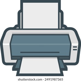 Computer Printer icon symbol vector image illustration EPS 10