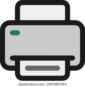 Computer Printer icon symbol vector image illustration EPS 10