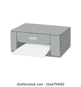computer printer paper cartoon. computer printer paper sign. isolated symbol vector illustration