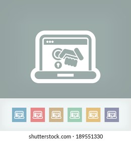 Computer privacy concept icon
