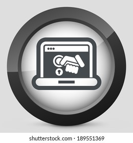 Computer privacy concept icon
