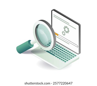 Computer process upgrade technology concept