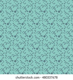 Computer Processor Chip Seamless Pattern for print, cloth, fabric and wrap. High tech wallpaper and background. Computer ornament. Innovation backdrop. Vector