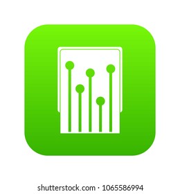 Computer processor icon digital green for any design isolated on white vector illustration