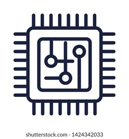 computer processor isolated icon vector illustration design