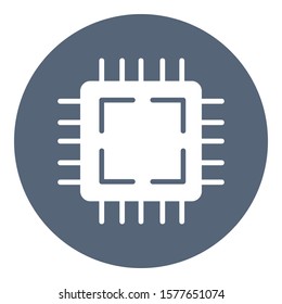 
Computer processor  Isolated Vector Icon fully editable
