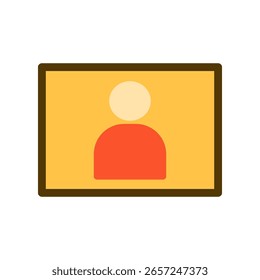 Computer profile user on white background.