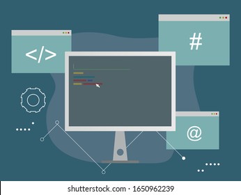 Computer Programming Code Symbols Stock Vector (Royalty Free ...