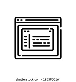 Computer Programming Language Icon. Programming or coding icon. Programming editor symbol. programming language code illustration icon