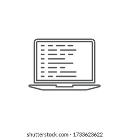 Computer Programming vector icon symbol isolated on white background