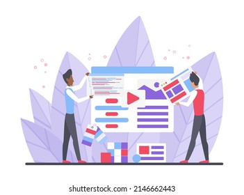 Computer programming web designer coding. Front end user experience website maintenance and development