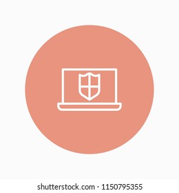 computer protection icon vector