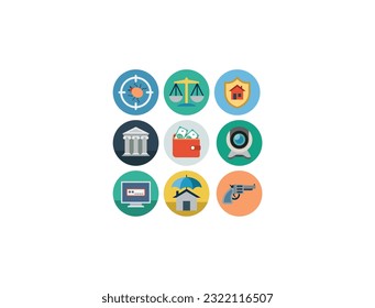 Computer protection vector line icons. Cyber Security, computer security concepts. Simple outline symbols, Line icons set. Security Icons on White Background. Vector Illustration