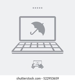 Computer protection - Vector web icon