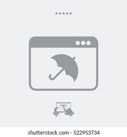 Computer protection - Vector web icon