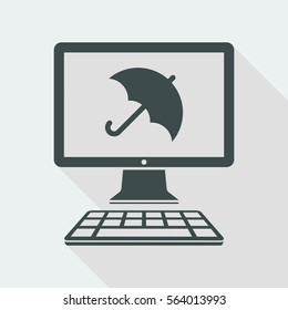 Computer protection - Vector web icon