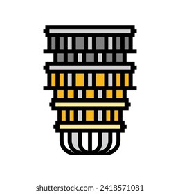 computer quantum technology color icon vector. computer quantum technology sign. isolated symbol illustration