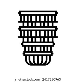 computer quantum technology line icon vector. computer quantum technology sign. isolated contour symbol black illustration