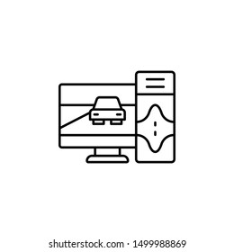 computer, race, game icon. Simple thin line, outline vector of esport icons for UI and UX, website or mobile application