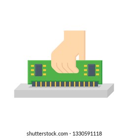Computer ram icon design.