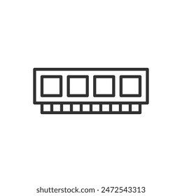 Símbolo de signo de icono de RAM de equipo