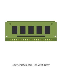 Computer Ram Illustrated on White Background