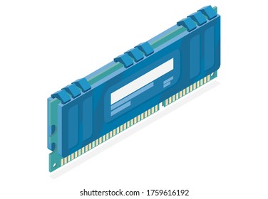 computer ram  isometric simple designed