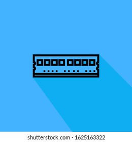 computer ram liner fill vector icon - ui icon vector