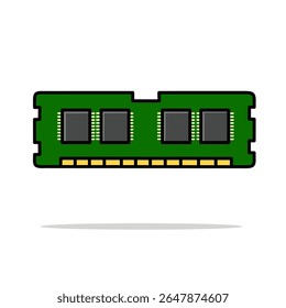 Computer RAM Memory Module illustration