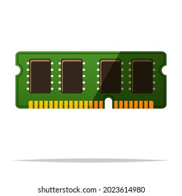Computer ram memory stick vector isolated illustration