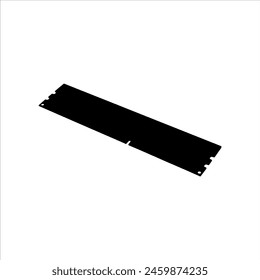 Computer ram silhouette isolated on white background. Computer ram icon vector illustration design.