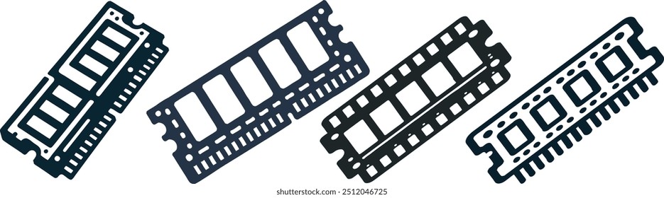 Computer RAM vector icon. Computer hardware icons