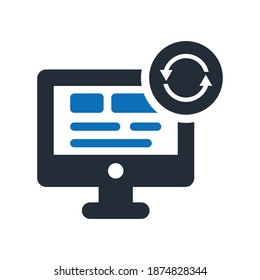 Computer Refresh Icon.reset,screen,device (vector Illustration)