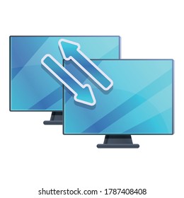 Computer remote access icon. Cartoon of computer remote access vector icon for web design isolated on white background