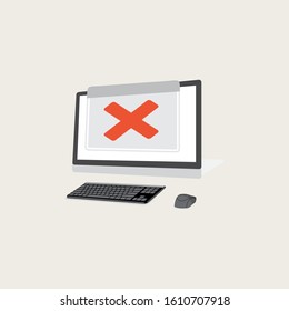 Computer repair business emblem for vector