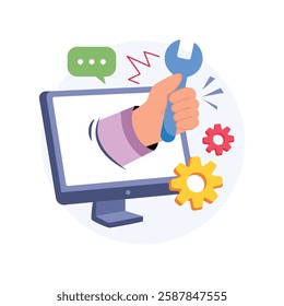 Computer Repair   Concepts Style illustrations. EPS 10 File stock illustration