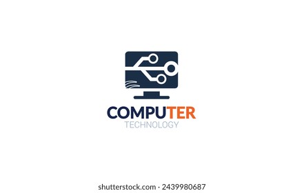 Computer Repair - Vorlage für digitale Computer-Logos
