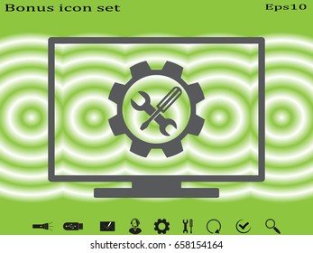 computer repair, icon, vector illustration eps10